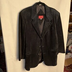Boyd’s Philadelphia Elegant Black Suede Sport Coat Size 42 R Vintage